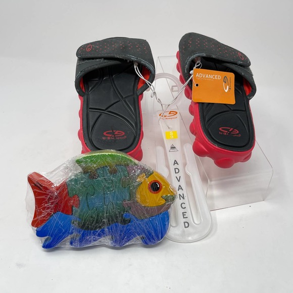 New Kid's Champion Sandal Slip On Sz 13 + Puzzle - Picture 1 of 5